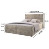 Oblazinjena postelja boxspring GLORIEN VELVET 140x200 cm turkizna