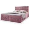 Oblazinjena postelja boxspring GLORIEN VELVET 160x200 cm roza
