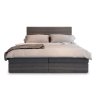 Oblazinjena postelja boxspring ISPIRA 140x200 cm siva