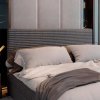 Oblazinjena postelja boxspring ISPIRA 140x200 cm siva