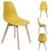 Designová hořčicová židle SITELLO s bukovými nohami – styl a pohodlí