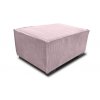 Stylová růžová sedačka SMART s taburetem, rozkládací funkcí a úložným prostorem