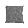 Venkovní polštář OLIVOR 45x45 cm šedý s listovým vzorem a zipem