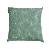 Venkovní polštář OLIVOR 45x45 cm zelený s listovým vzorem a zipem