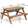 Otroška vrtna klop z igralno mizo PLAYLAND 88x88x51 cm