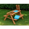 Otroška vrtna klop z igralno mizo PLAYLAND 88x88x51 cm