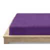 Tmavě fialové mikroplyšové prostěradlo SOFT 90x200 – ideální na zimu