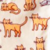 Hebké mikroplyšové pyžamo COLORED CATS krémové s potiskem koček