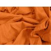 Hebké jersey prostěradlo s lycrou oranžové 90 x 200 cm pro pohodlný spánek