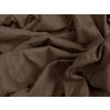 Elastické prostěradlo jersey s lycrou tmavě hnědé 90 × 200 cm – perfektně drží