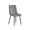 Elegantní šedá židle LIBRA SILVER GREY s černými kovovými nohami