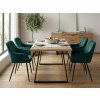 90657 4 loren velvet tmave zelene jidelni kreslo pro moderni interier