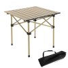 Skládací campingový stůl CATERFOLD 53x51 cm béžový