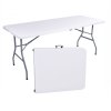 CATERON skládací stůl 70x180 cm bílý s kovovou konstrukcí