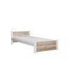 Postel IKAROS DOUBLE 80 x 200 cm, bílá/dub sonoma
