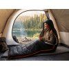 Teplý spací pytel 2v1 SNOORA 210x75 cm, černý s kapucí