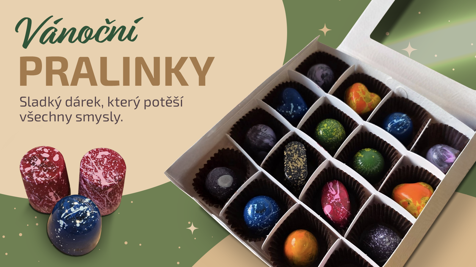 Čokoládové pralinky. Vyrobte sladký, personalizovaný dárek.