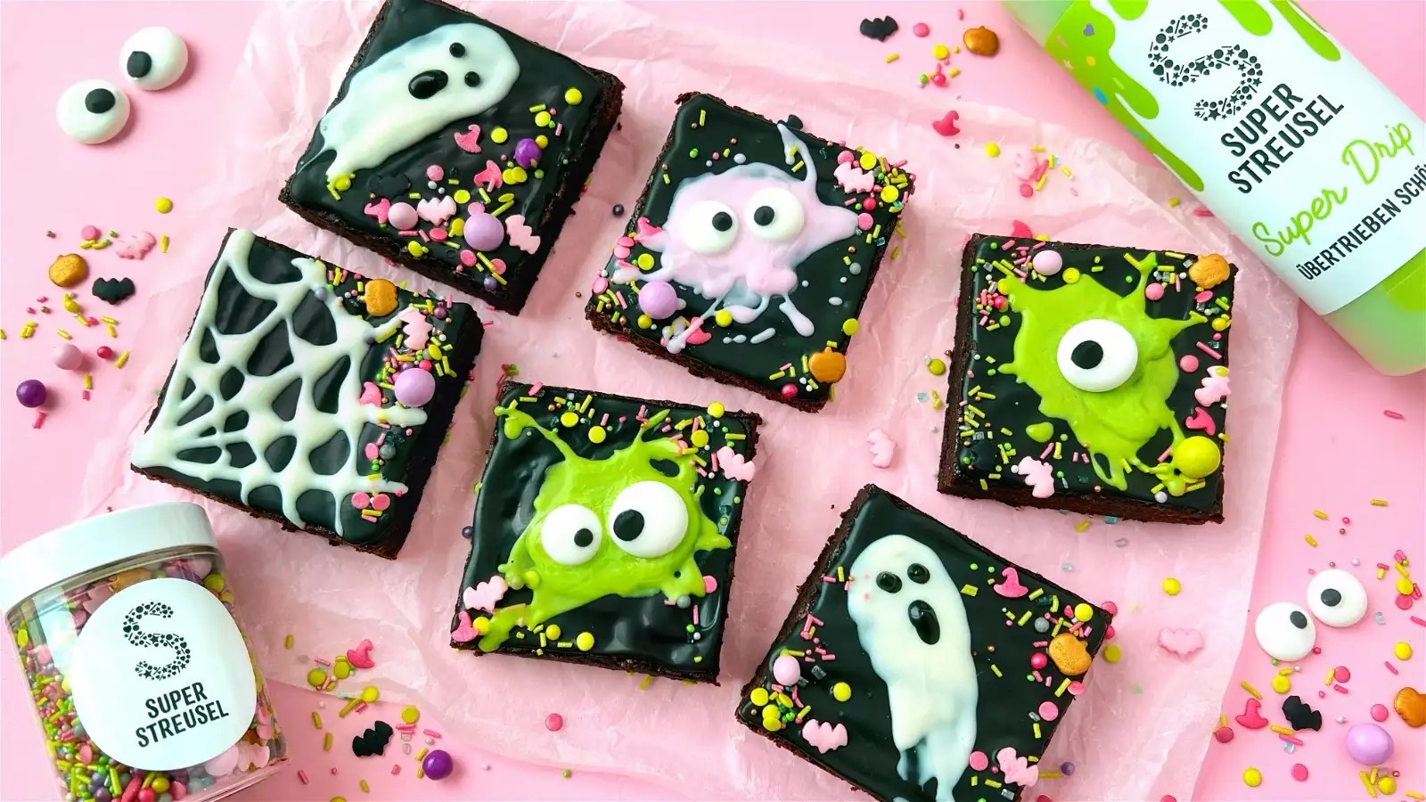 Halloweenské brownies