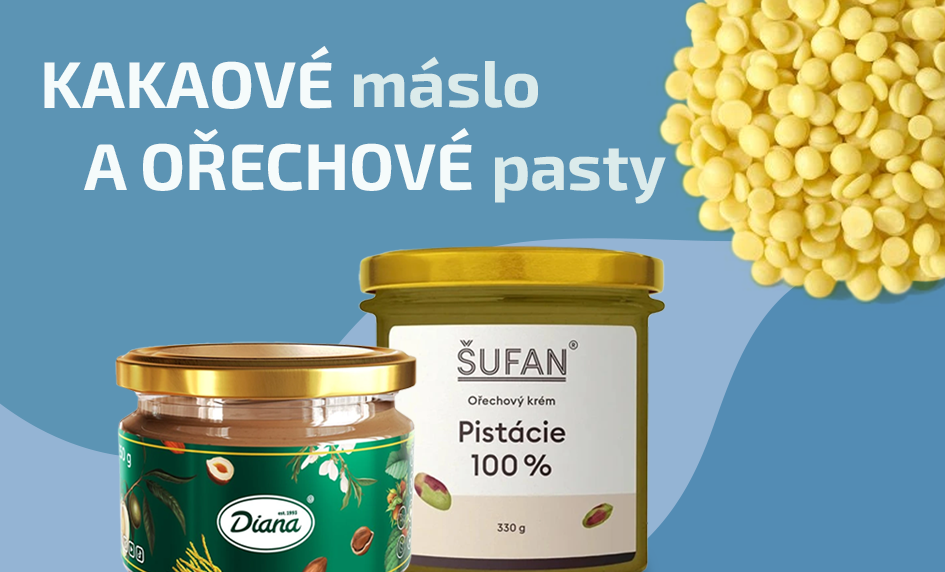 Kakaové máslo a ořechové pasty