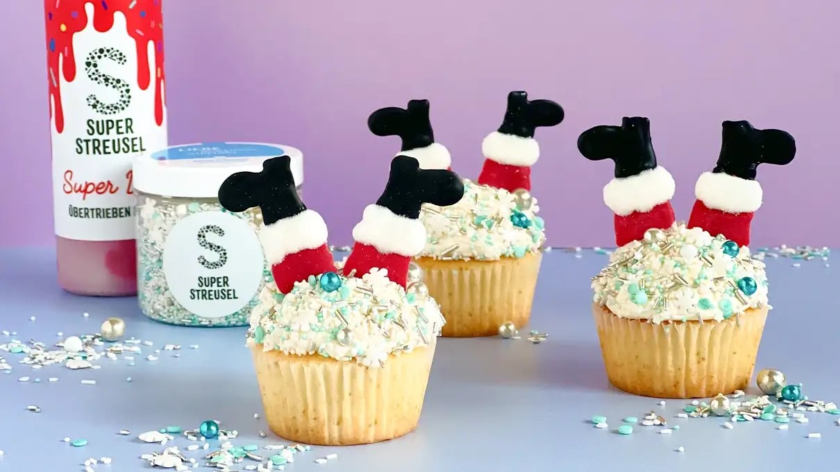 Vánoční cupcakes Santa Claus