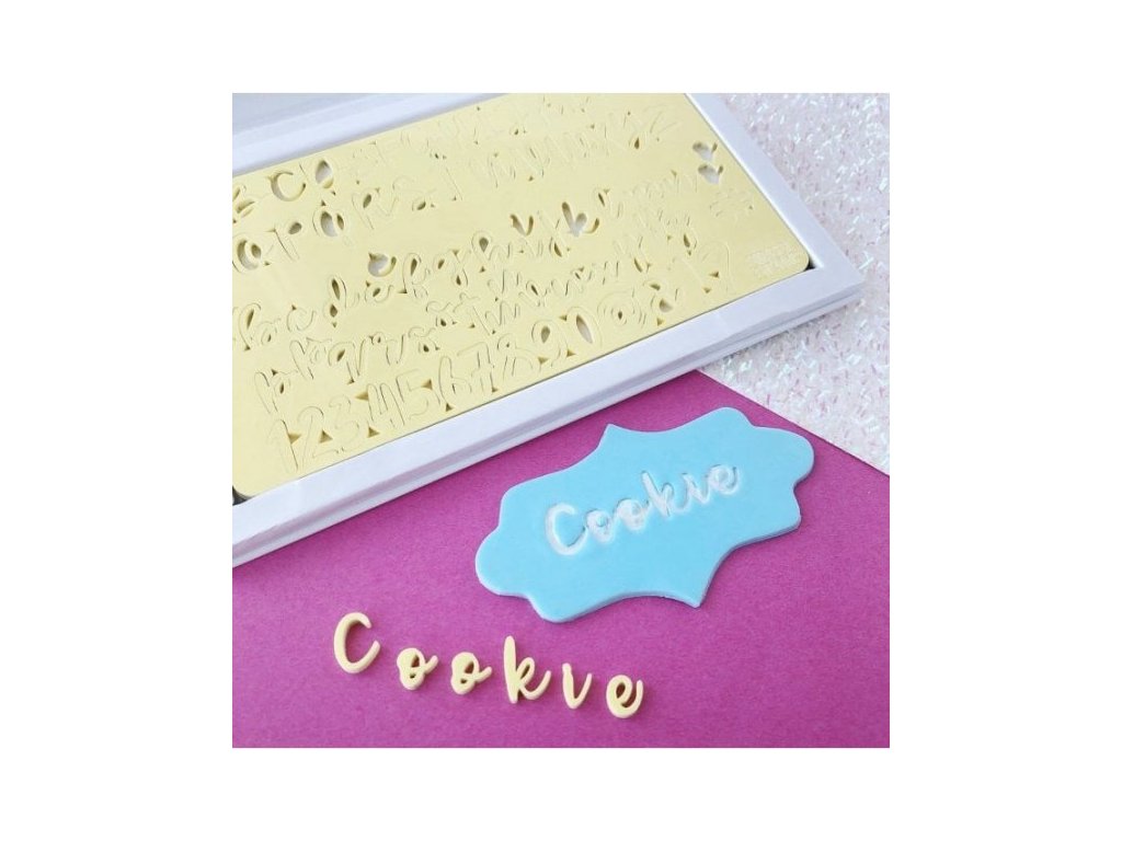 Vytlačovací abeceda a číslice Cookie Sweet Stamp