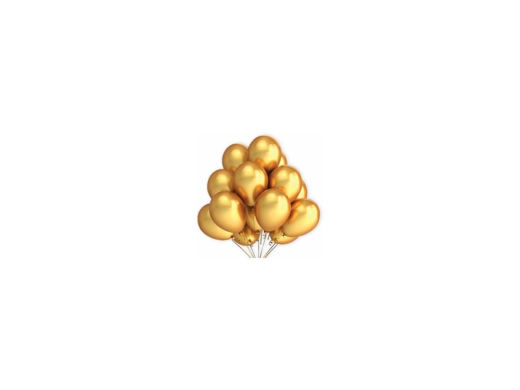 Nafukovací balónky zlatá metalíza, Alvarak