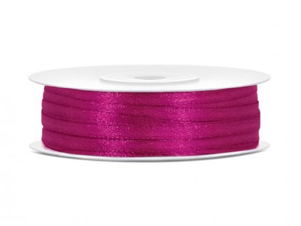 Saténová stuha 3mm/50m FUCHSIOVÁ