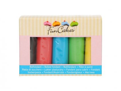 Sada barevných fondánových hmot FunCakes - Essential Colours