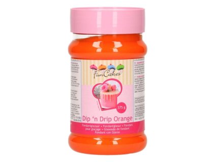 Fondánová poleva Dip´ n Drip Orange, FunCakes, 375g