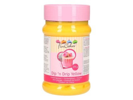 Fondánová poleva Dip´ n Drip Yellow, FunCakes, 375g