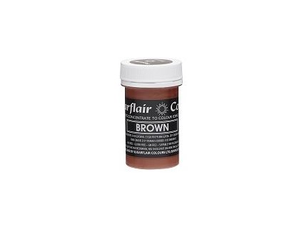 Gelová barva Sugarflair Pastel BROWN, 25g