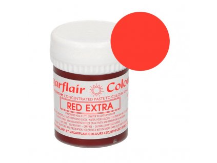Gelová barva Sugarflair koncentrovaná RED  EXTRA, 42g