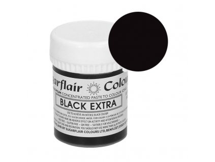 Gelová barva Sugarflair koncentrovaná BLACK EXTRA, 42g