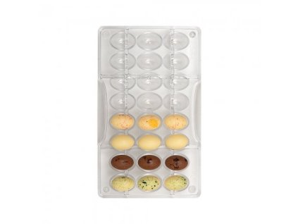 Polykarbonátová forma na čokoládu Little Eggs "48, Decora