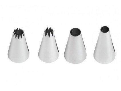 Sada nerezových špiček Large Round and Star Wilton, 4ks