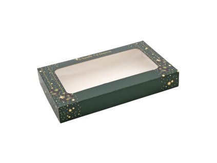 Krabice na cukroví Tmavě Zelená 0,5kg, 25 x 15 x 3,7 cm