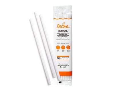 Plastové duté pevné výztuže Decora pr. 8mm, 30cm, 8ks