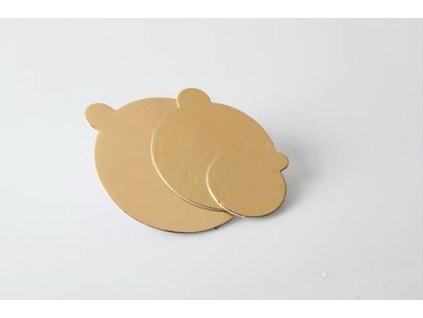 Tenká zlatá podložka na minidezert, pr. 5cm, 200ks