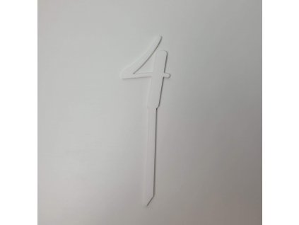 Zápich číslo 4 bílý