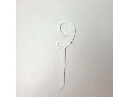 Zápich číslo 9 bílý