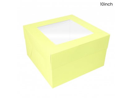 cake craft group pastel yellow cake box with window p10858 31906 image