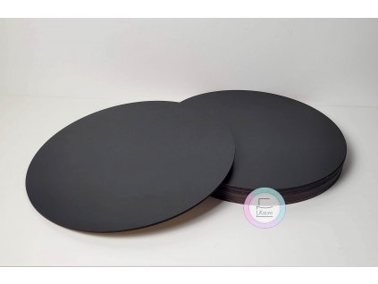 Pevná dřevovláknitá černá podložka 10ks, pr.32cm