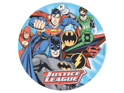 160137 DISCO OBLEA TARTA JUSTICE LEAGUE 20CM 1