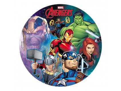 236038 DISCOS COMESTIBLES TARTA AVENGERS ZERO 20CM 1