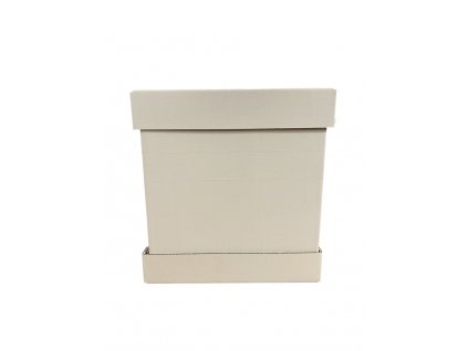 Dortová kartonová krabice bílá 26x26x30 cm - 10ks