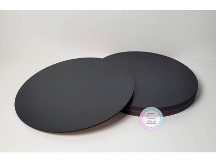 Pevná dřevovláknitá černá podložka 10ks, pr.32cm, II.jak