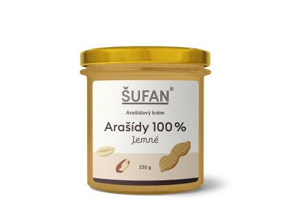 Arašídový krém 100% jemný Šufan, 330g