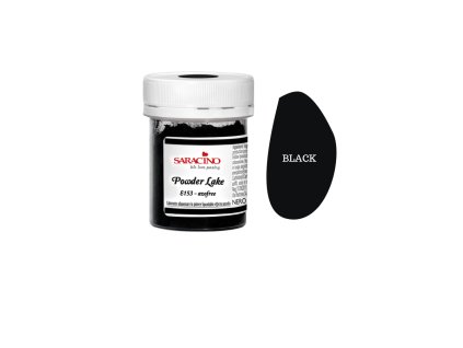 Prachová barva Black - černá, Saracino 5g