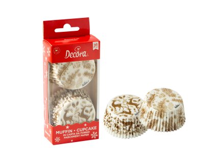 Cukrářské košíčky Elegant Xmas 50x32 mm, 36ks, Decora
