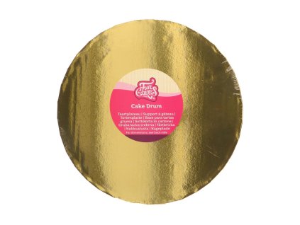 FunCakes2024 F81220 FunCakes Cake Drum Gold Round 25cm 1 jpg 1 1 (1)